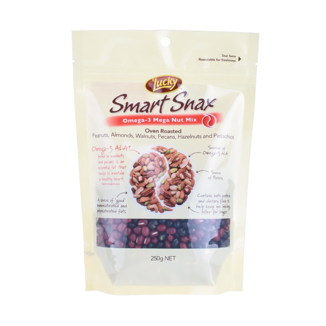 Fourniture d'usine en aluminium Sacs transparents pour les noix personnalisées Candy Sac en vrac Fruits et noix