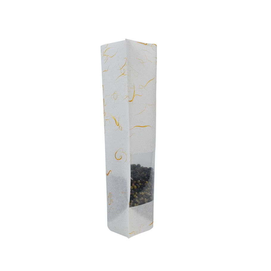Dypack en papier de riz avec fenêtre transparente