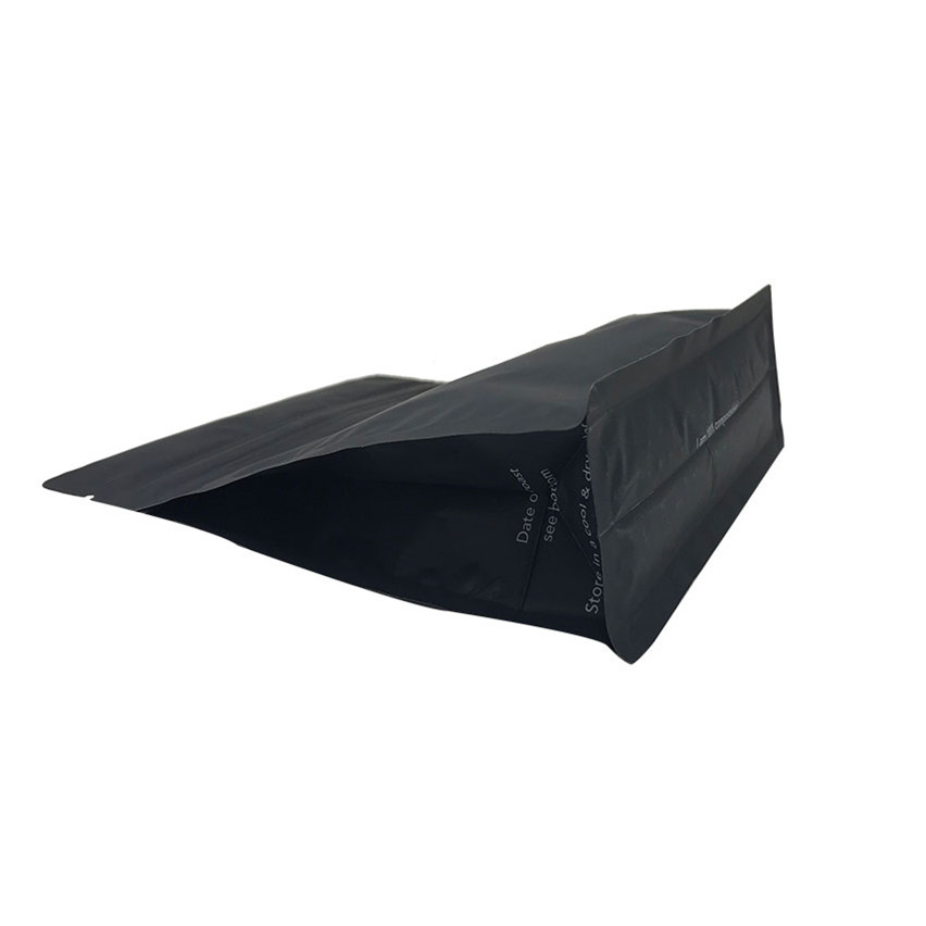 Conception créative renouvelable des sacs d'emballage de café à fond plat biodégradable avec valve en gros