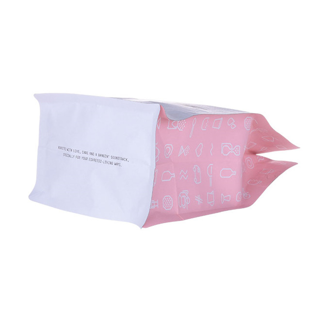 Sac de café en papier kraft durable avec zip de poche