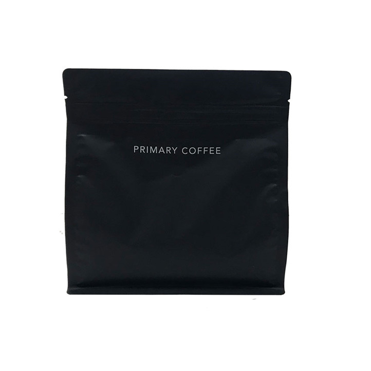 Impression mate personnalisée recyclable sac ziplock inférieur plat pour café