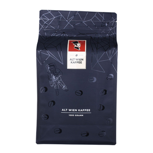 Biodégradable Compostable Creative Design Flat Bottom Coffee Bag Wholesale