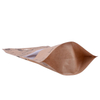 Sac d'alimentation en papier kraft de joint ziplock de ziplock refermable avec fenêtre transparente