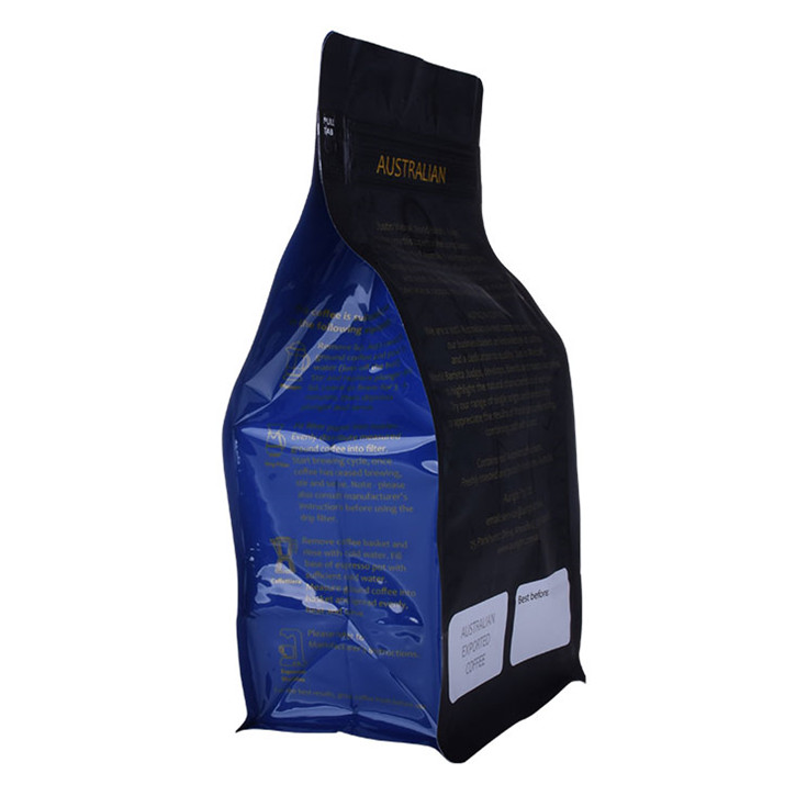 Conception personnalisée Matière laminée à glissière Recyclable Coffee Flat Bottom Sac
