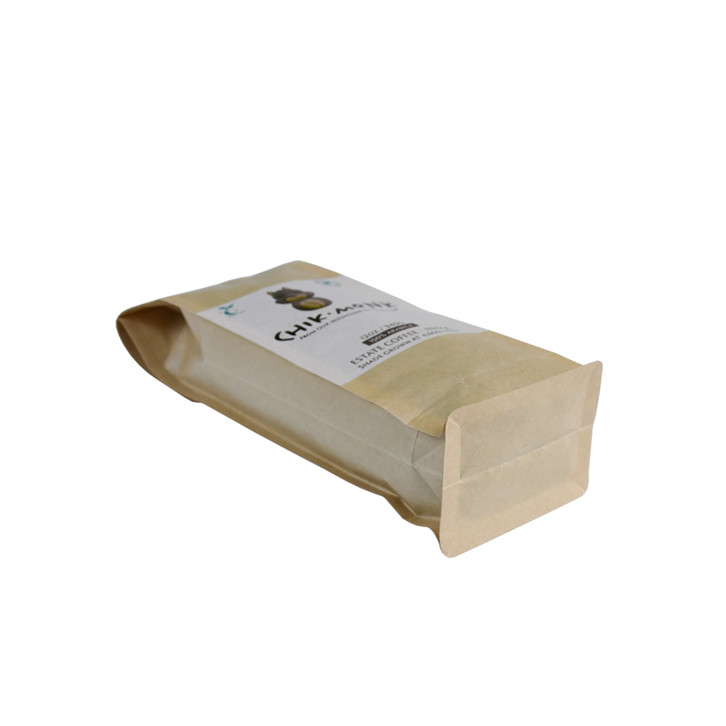 Plastique en plastique Small Zip Top Cellophane Gusset Sacs Pouche pour l'emballage de café