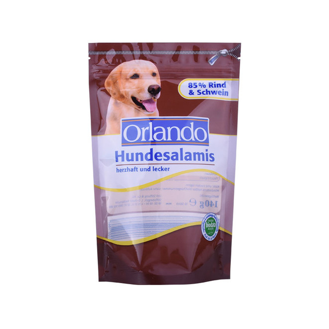 Custom Wiste Dog Treat Emballage Zipped Dypack avec scellage de chaleur