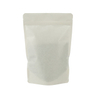100 matériaux en papier kraft blanc biodégradable stand up emballage avec fenêtre transparente