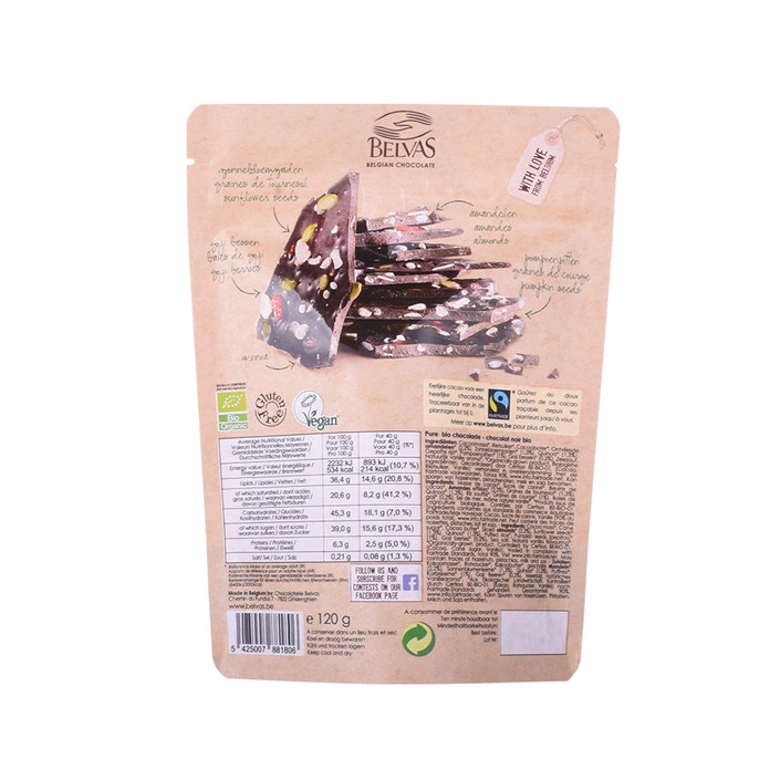 Compost d'emballage Eco Sustainable pour chocolat avec logo imprimé