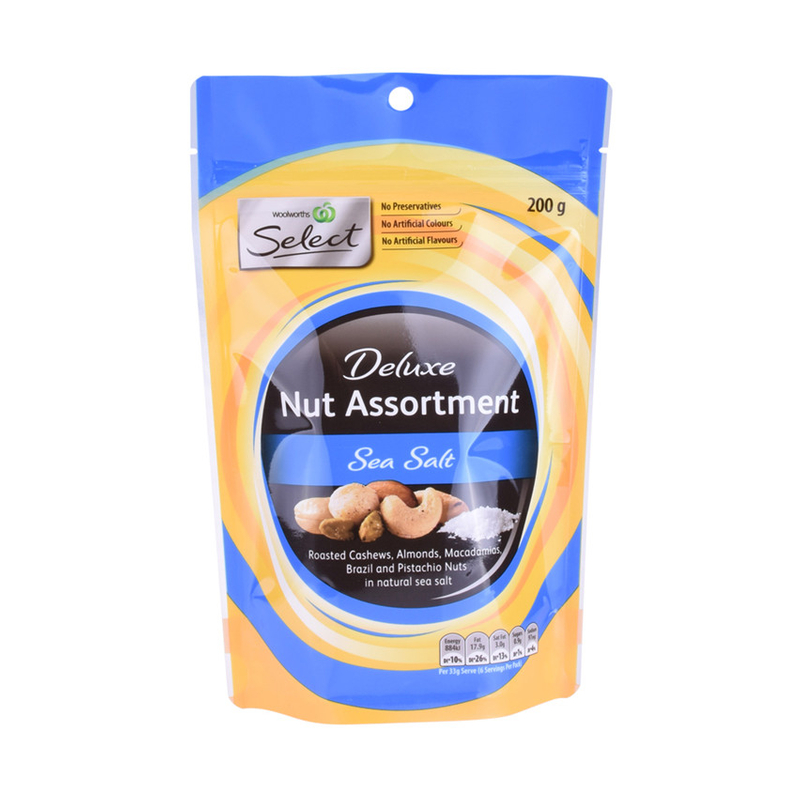Ziplock de production personnalisée durable Stand Up Nout Packaging Options en gros