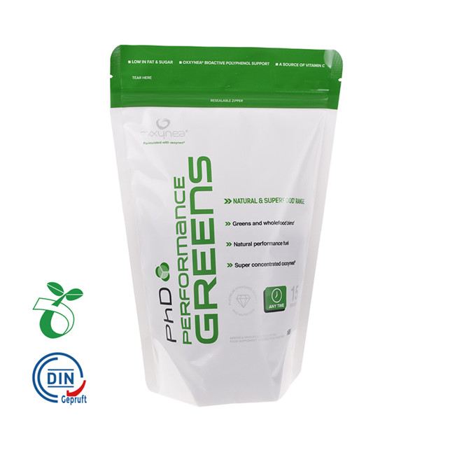 Sac de poudre nutritionnelle recyclable de 400g debout
