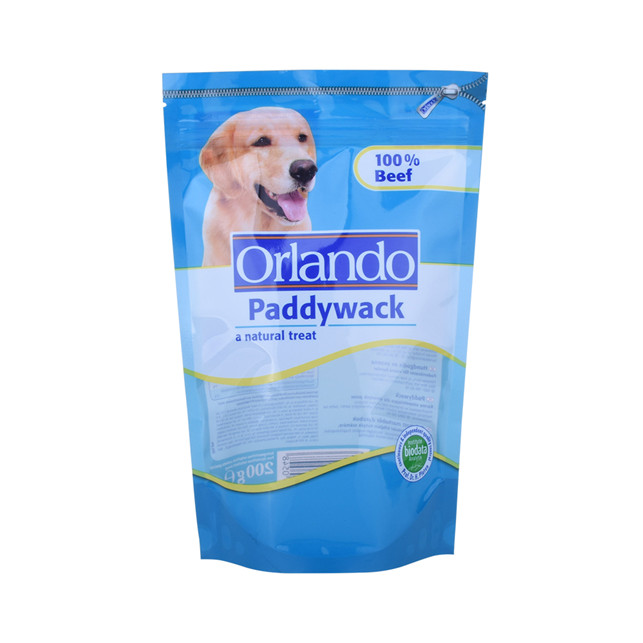 Emballage alimentaire pour animaux de compagnie de taille standard pour le sac debout