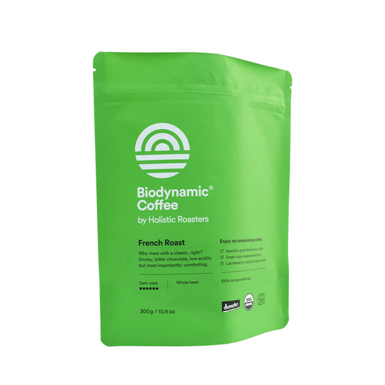 Sacs anti-odeurs refermables Sac à fermeture à glissière Sac à café compostable