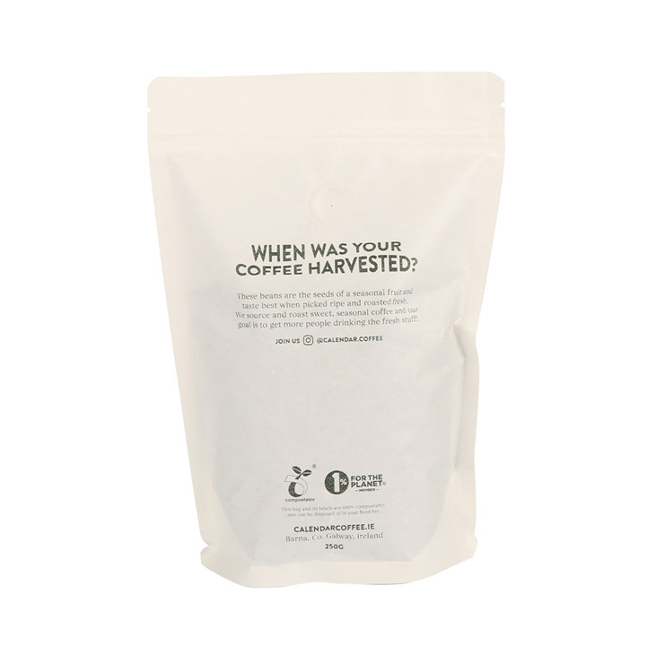 Sacs d'emballage refermables en kraft blanc de 8 onces