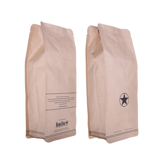 Emballage biologique de sac de café biosourcé de 1 lb avec vavle compostable